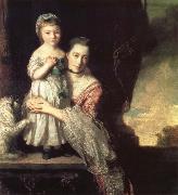 REYNOLDS, Sir Joshua Georgiana,Countess spencer,and Her daughter Georgiana,Later duchess of Devonshire Sweden oil painting artist